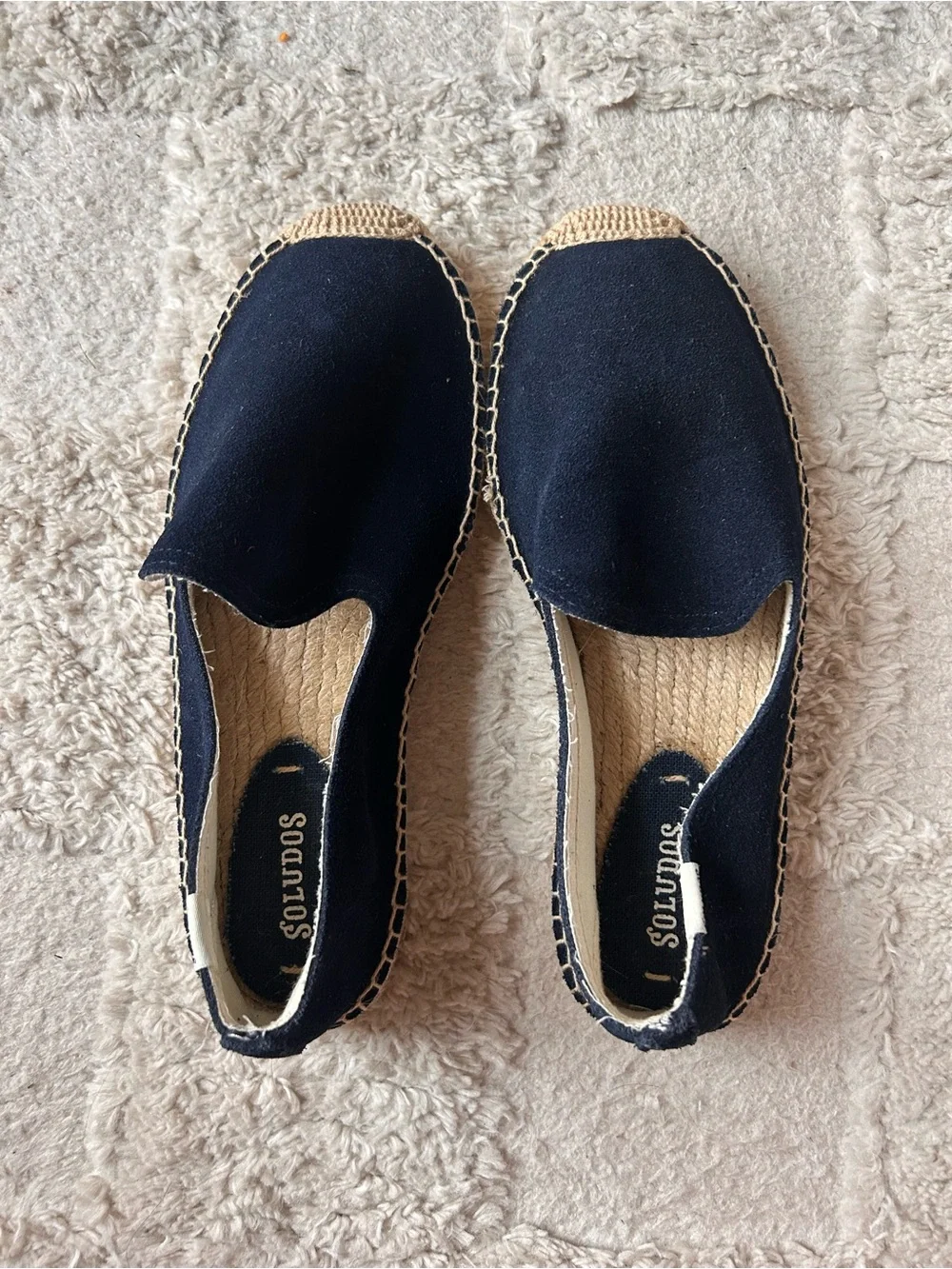 Soludos Navy Suede Espadrille Slip-Ons Women’s 8.5